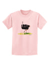 Ostrich Watercolor Childrens T-Shirt-Childrens T-Shirt-TooLoud-PalePink-X-Small-Davson Sales