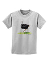 Ostrich Watercolor Childrens T-Shirt-Childrens T-Shirt-TooLoud-AshGray-X-Small-Davson Sales