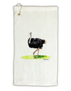 Ostrich Watercolor Micro Terry Gromet Golf Towel 11&#x22;x19-Golf Towel-TooLoud-White-Davson Sales