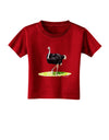 Ostrich Watercolor Toddler T-Shirt Dark-Toddler T-Shirt-TooLoud-Red-2T-Davson Sales