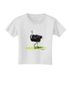 Ostrich Watercolor Toddler T-Shirt-Toddler T-Shirt-TooLoud-White-2T-Davson Sales