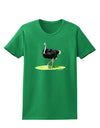 Ostrich Watercolor Womens Dark T-Shirt-TooLoud-Kelly-Green-X-Small-Davson Sales