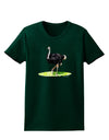 Ostrich Watercolor Womens Dark T-Shirt-TooLoud-Forest-Green-Small-Davson Sales