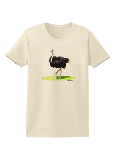 Ostrich Watercolor Womens T-Shirt-Womens T-Shirt-TooLoud-Natural-X-Small-Davson Sales