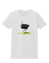 Ostrich Watercolor Womens T-Shirt-Womens T-Shirt-TooLoud-White-X-Small-Davson Sales