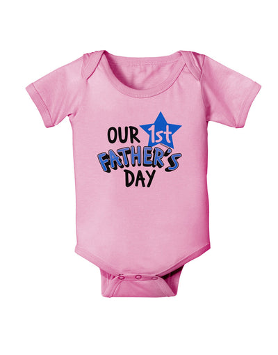 Our 1st Father's Day Baby Romper Bodysuit-Baby Romper-TooLoud-Pink-06-Months-Davson Sales