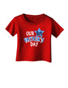 Our 1st Father's Day Infant T-Shirt Dark-Infant T-Shirt-TooLoud-Red-06-Months-Davson Sales