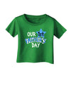 Our 1st Father's Day Infant T-Shirt Dark-Infant T-Shirt-TooLoud-Clover-Green-06-Months-Davson Sales