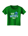 Our 1st Father's Day Toddler T-Shirt Dark-Toddler T-Shirt-TooLoud-Clover-Green-2T-Davson Sales