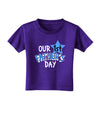 Our 1st Father's Day Toddler T-Shirt Dark-Toddler T-Shirt-TooLoud-Purple-2T-Davson Sales