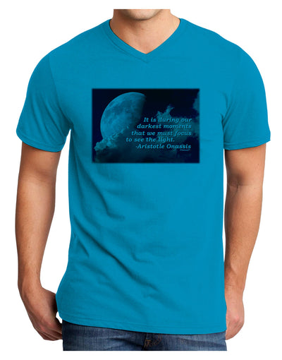 Our Darkest Moments Adult V-Neck T-shirt-Mens V-Neck T-Shirt-TooLoud-Turquoise-Small-Davson Sales