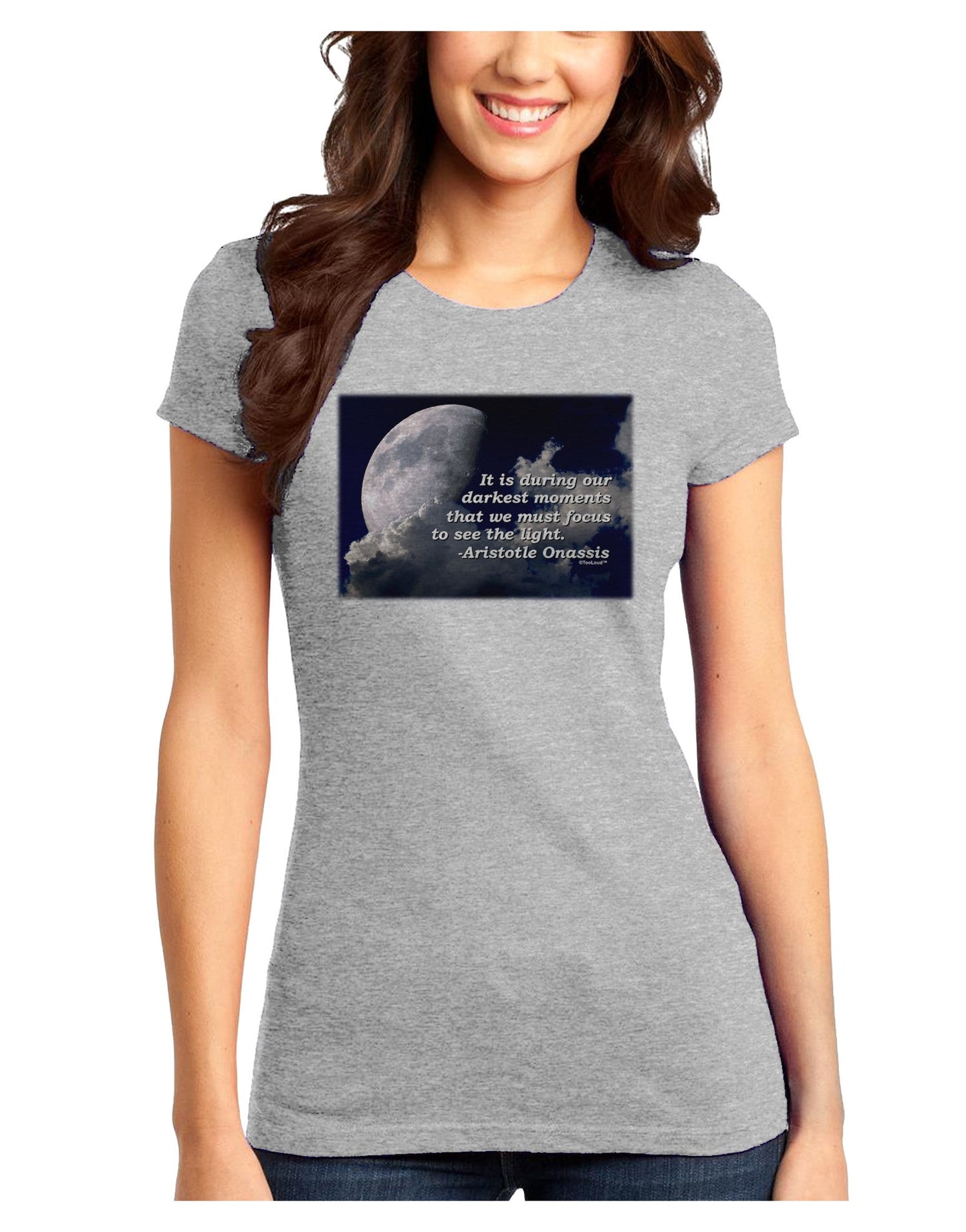 Our Darkest Moments Juniors Petite T-Shirt-T-Shirts Juniors Tops-TooLoud-Ash-Gray-Juniors Fitted X-Small-Davson Sales