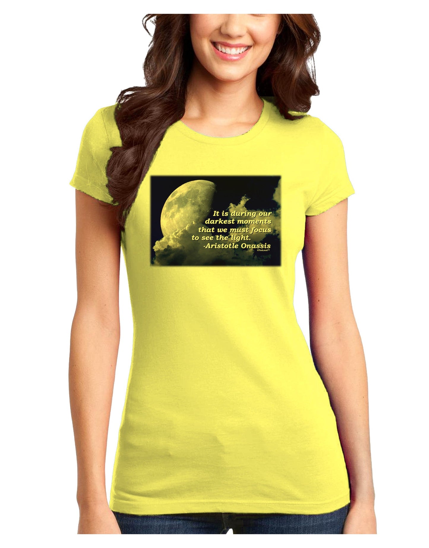 Our Darkest Moments Juniors Petite T-Shirt-T-Shirts Juniors Tops-TooLoud-Yellow-Juniors Fitted X-Small-Davson Sales
