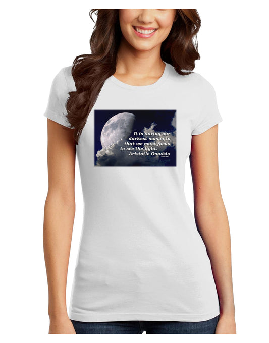 Our Darkest Moments Juniors Petite T-Shirt-T-Shirts Juniors Tops-TooLoud-White-Juniors Fitted X-Small-Davson Sales