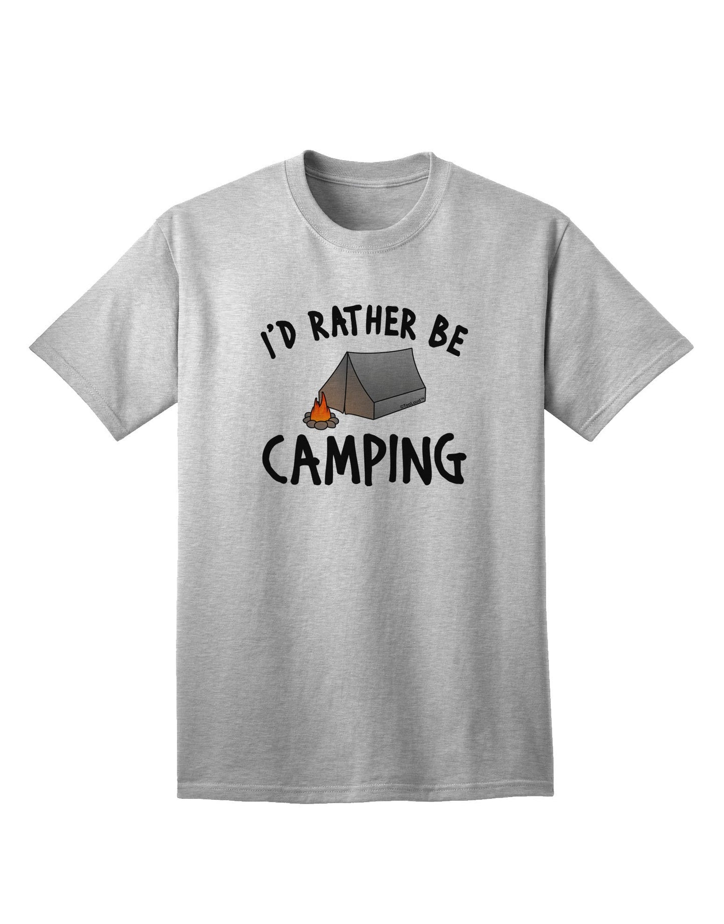 Outdoor Enthusiast's Choice: I'd Rather Be Camping - Adult T-Shirt-Mens T-shirts-TooLoud-AshGray-Small-Davson Sales