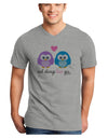 Owl Always Love You Adult V-Neck T-shirt by TooLoud-Mens V-Neck T-Shirt-TooLoud-HeatherGray-Small-Davson Sales