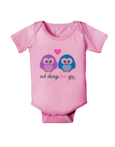 Owl Always Love You Baby Romper Bodysuit by TooLoud-Baby Romper-TooLoud-Light-Pink-06-Months-Davson Sales