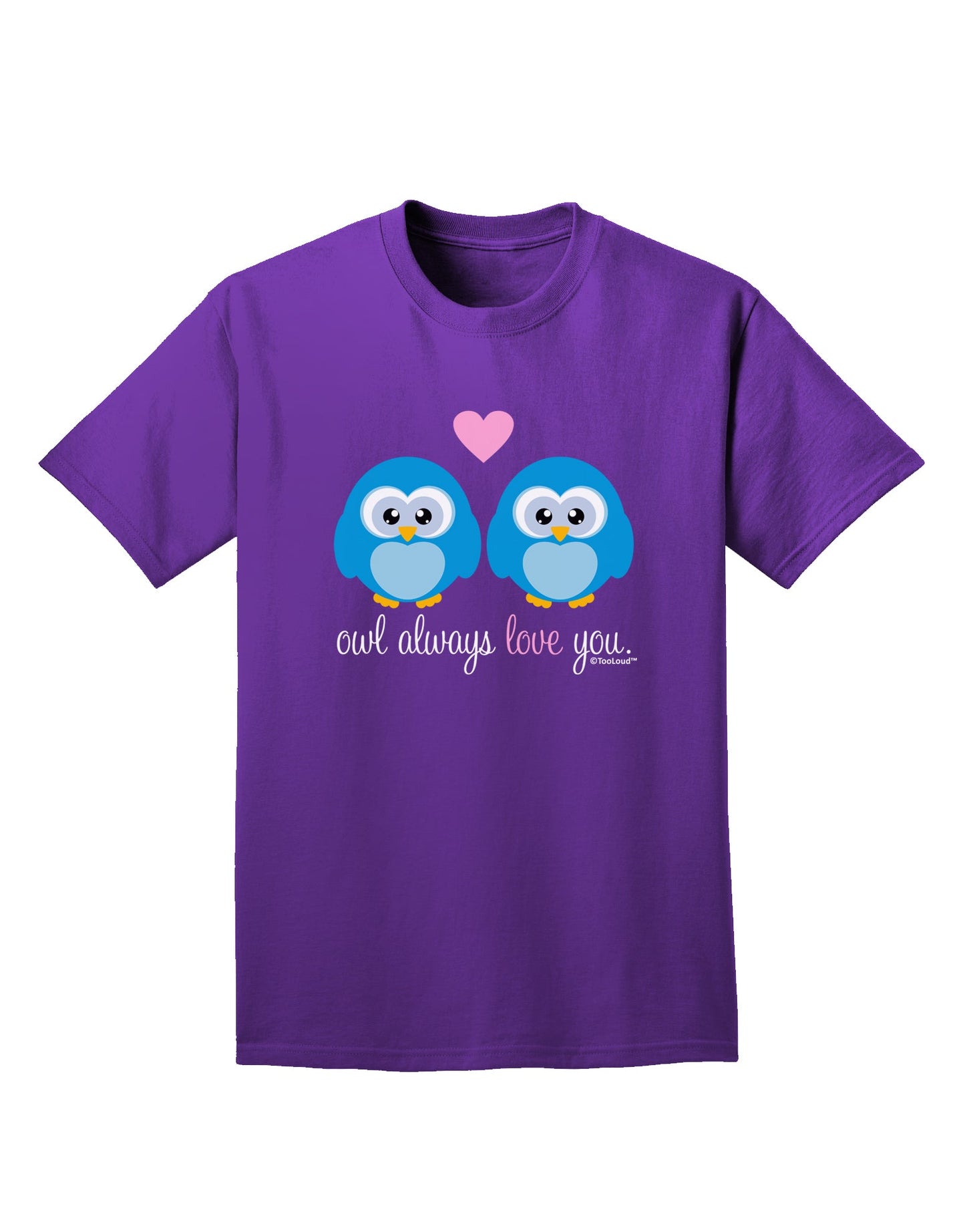 Owl Always Love You - Blue Owls Adult Dark T-Shirt by TooLoud-Mens T-Shirt-TooLoud-Purple-Small-Davson Sales