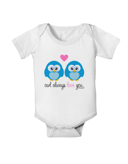 Owl Always Love You - Blue Owls Baby Romper Bodysuit by TooLoud-Baby Romper-TooLoud-White-06-Months-Davson Sales