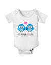 Owl Always Love You - Blue Owls Baby Romper Bodysuit by TooLoud-Baby Romper-TooLoud-White-06-Months-Davson Sales