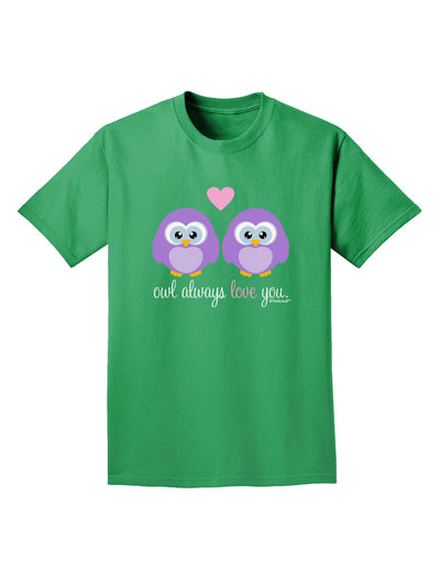 Owl Always Love You - Purple Owls Adult Dark T-Shirt by TooLoud-Mens T-Shirt-TooLoud-Kelly-Green-Small-Davson Sales