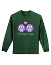 Owl Always Love You - Purple Owls Adult Long Sleeve Dark T-Shirt by TooLoud-TooLoud-Dark-Green-Small-Davson Sales