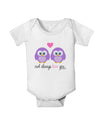 Owl Always Love You - Purple Owls Baby Romper Bodysuit by TooLoud-Baby Romper-TooLoud-White-06-Months-Davson Sales