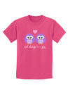 Owl Always Love You - Purple Owls Childrens Dark T-Shirt by TooLoud-Childrens T-Shirt-TooLoud-Sangria-X-Small-Davson Sales