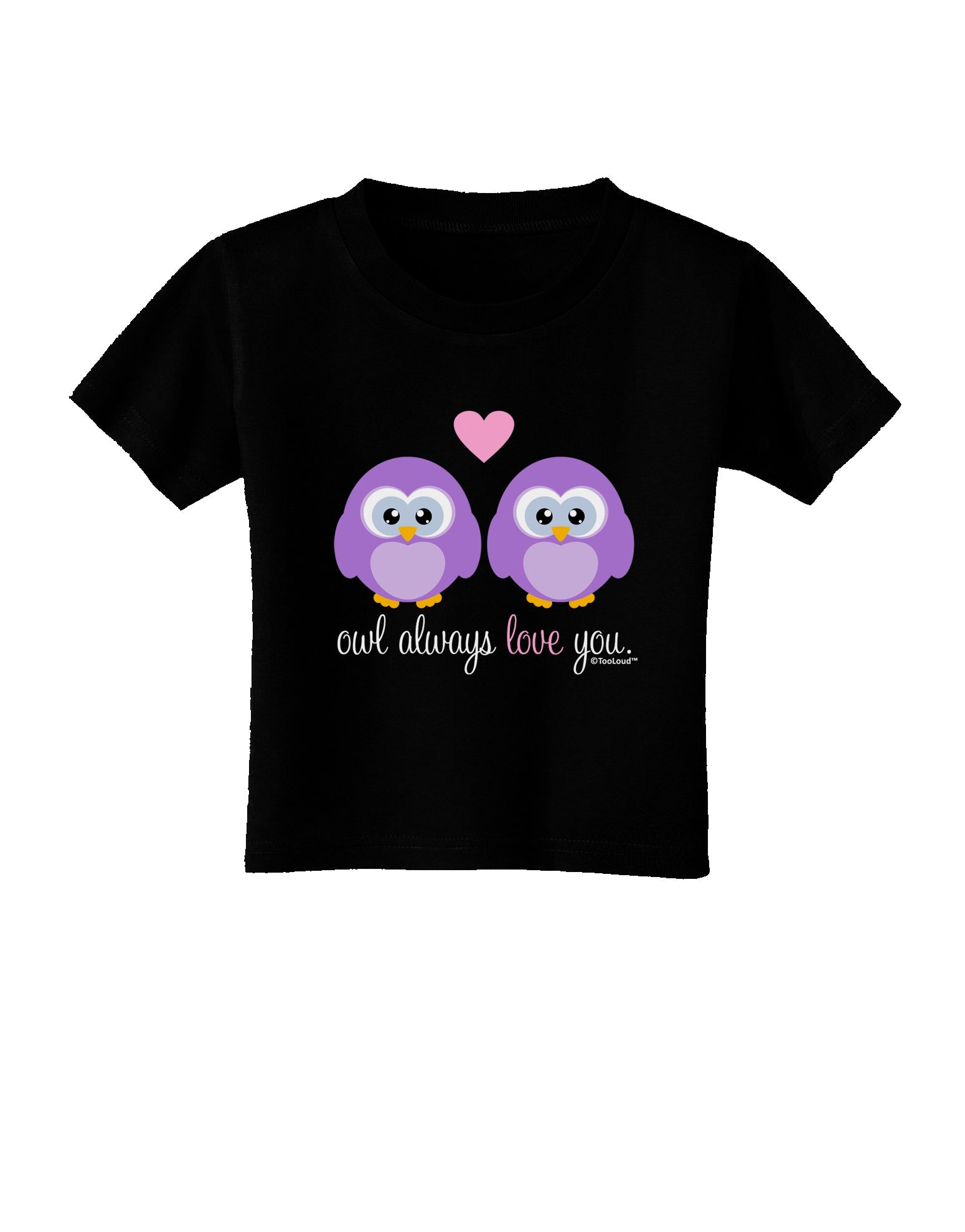 Owl Always Love You - Purple Owls Toddler T-Shirt Dark by TooLoud-Toddler T-Shirt-TooLoud-Black-2T-Davson Sales