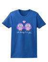 Owl Always Love You - Purple Owls Womens Dark T-Shirt by TooLoud-Womens T-Shirt-TooLoud-Royal-Blue-X-Small-Davson Sales