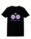 Owl Always Love You - Purple Owls Womens Dark T-Shirt by TooLoud-Womens T-Shirt-TooLoud-Black-X-Small-Davson Sales