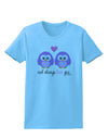 Owl Always Love You - Purple Owls Womens T-Shirt by TooLoud-Womens T-Shirt-TooLoud-Aquatic-Blue-X-Small-Davson Sales