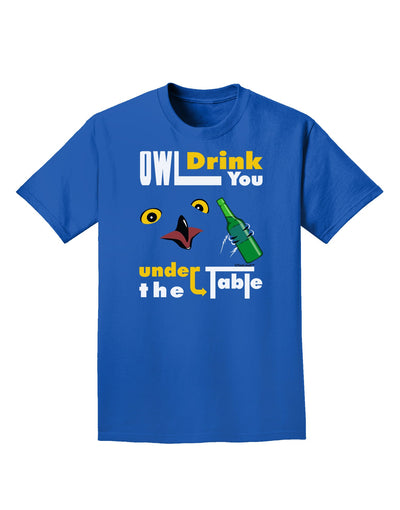 Owl Drink You Under the Table Adult Dark T-Shirt-Mens T-Shirt-TooLoud-Royal-Blue-Small-Davson Sales