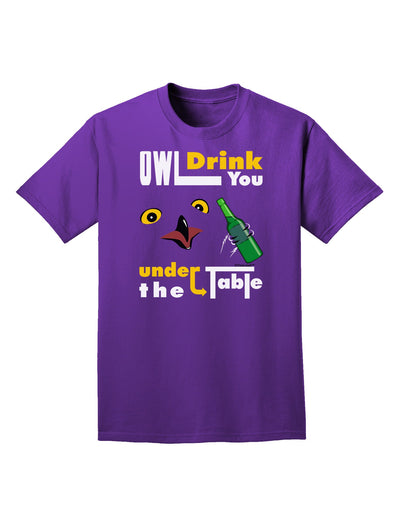 Owl Drink You Under the Table Adult Dark T-Shirt-Mens T-Shirt-TooLoud-Purple-Small-Davson Sales