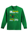 Owl Drink You Under the Table Adult Long Sleeve Dark T-Shirt-TooLoud-Kelly-Green-Small-Davson Sales