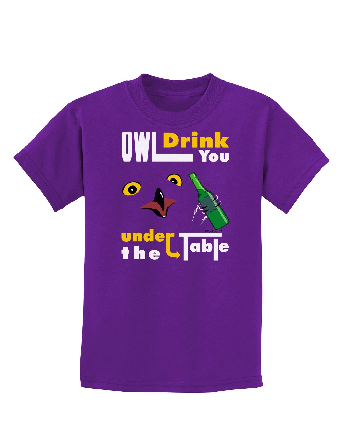 Owl Drink You Under the Table Childrens Dark T-Shirt-Childrens T-Shirt-TooLoud-Purple-X-Small-Davson Sales
