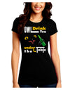 Owl Drink You Under the Table Juniors Petite Crew Dark T-Shirt-T-Shirts Juniors Tops-TooLoud-Black-Juniors Fitted Small-Davson Sales