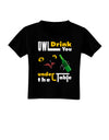 Owl Drink You Under the Table Toddler T-Shirt Dark-Toddler T-Shirt-TooLoud-Black-2T-Davson Sales