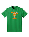 Owl Orange Adult Dark T-Shirt-Mens T-Shirt-TooLoud-Kelly-Green-Small-Davson Sales