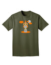 Owl Orange Adult Dark T-Shirt-Mens T-Shirt-TooLoud-Military-Green-Small-Davson Sales