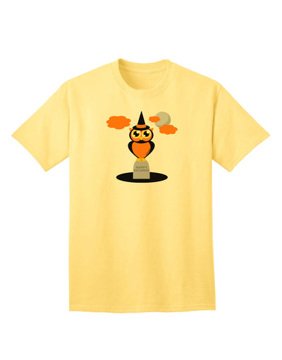 Owl Orange Adult T-Shirt-Mens T-Shirt-TooLoud-Yellow-Small-Davson Sales