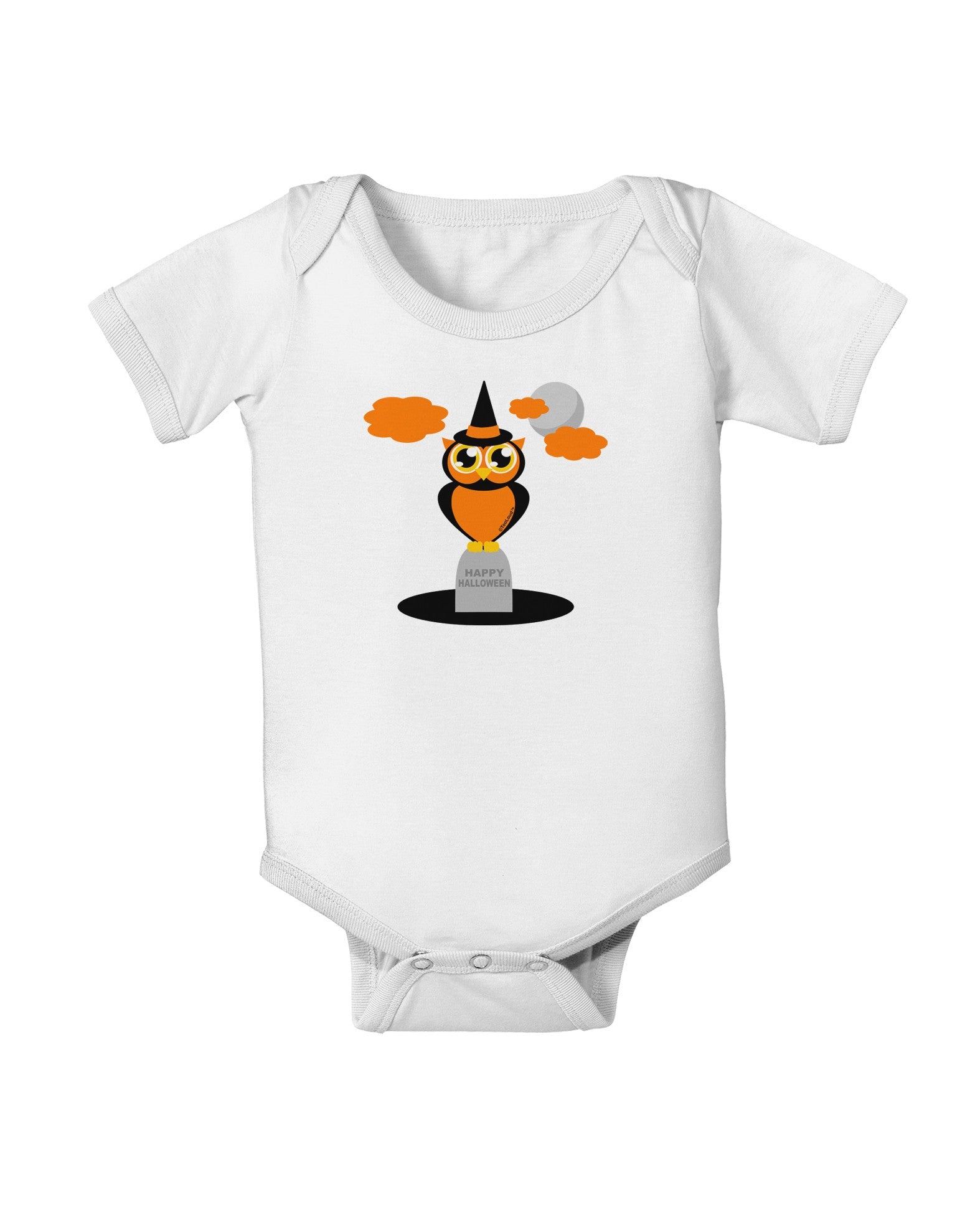 Owl Orange Baby Romper Bodysuit-Baby Romper-TooLoud-White-06-Months-Davson Sales