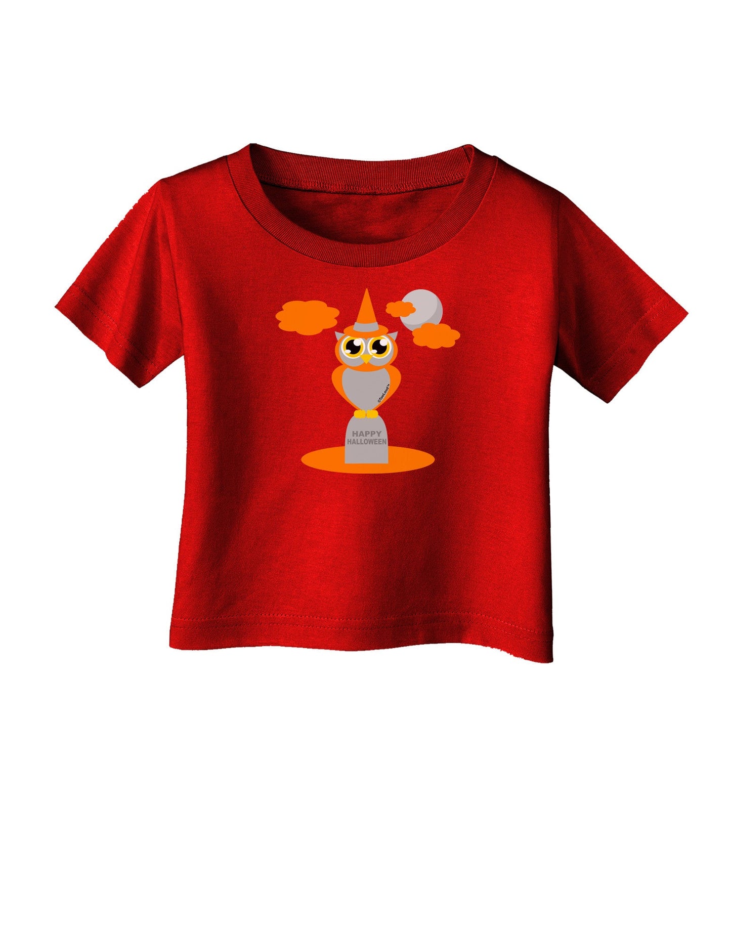 Owl Orange Infant T-Shirt Dark-Infant T-Shirt-TooLoud-Red-06-Months-Davson Sales