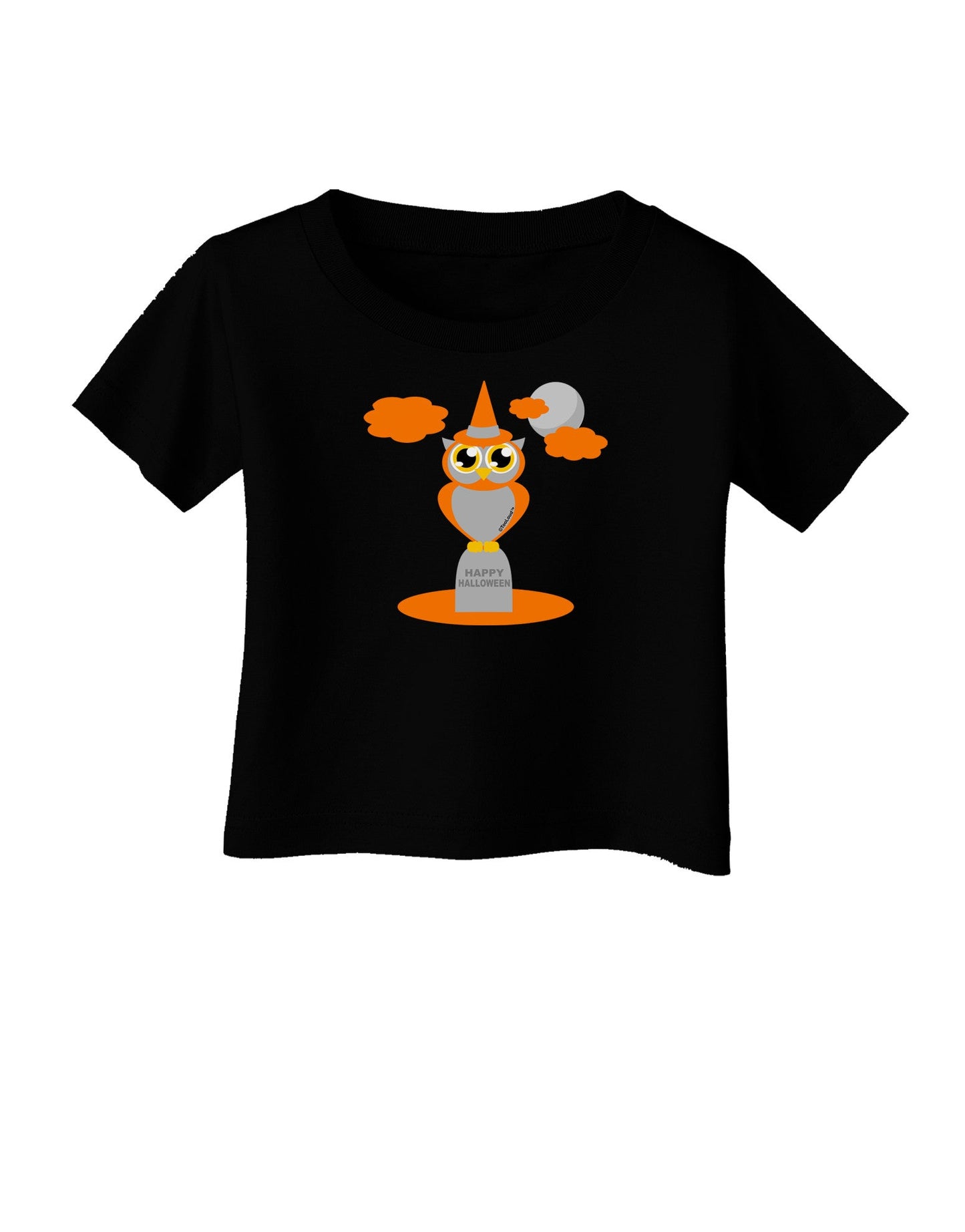 Owl Orange Infant T-Shirt Dark-Infant T-Shirt-TooLoud-Black-06-Months-Davson Sales