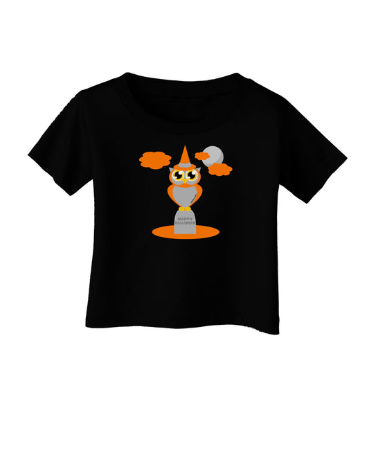 Owl Orange Infant T-Shirt Dark-Infant T-Shirt-TooLoud-Black-06-Months-Davson Sales