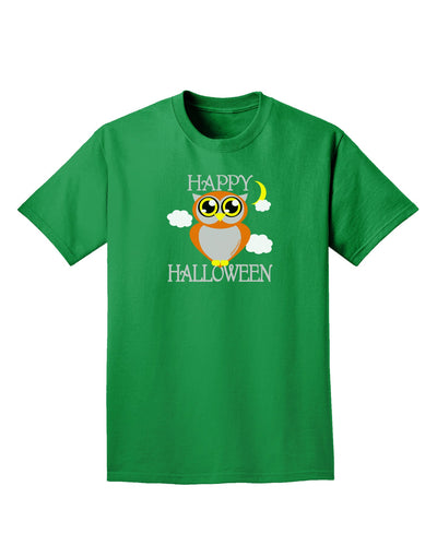 Owl Orange Text Adult Dark T-Shirt-Mens T-Shirt-TooLoud-Kelly-Green-Small-Davson Sales