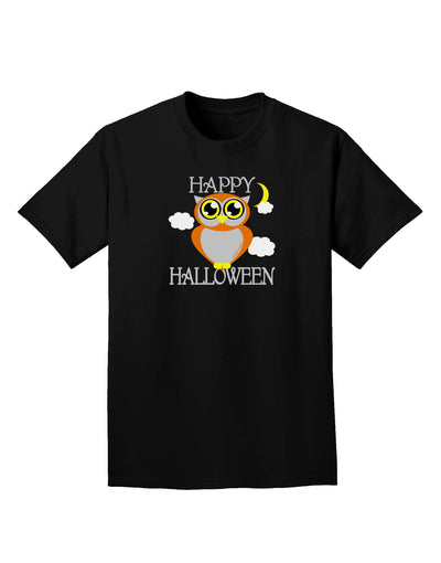 Owl Orange Text Adult Dark T-Shirt-Mens T-Shirt-TooLoud-Black-Small-Davson Sales