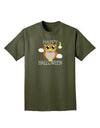 Owl Orange Text Adult Dark T-Shirt-Mens T-Shirt-TooLoud-Military-Green-Small-Davson Sales