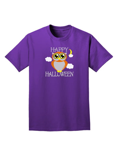 Owl Orange Text Adult Dark T-Shirt-Mens T-Shirt-TooLoud-Purple-Small-Davson Sales