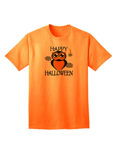 Owl Orange Text Adult T-Shirt-Mens T-Shirt-TooLoud-Neon-Orange-Small-Davson Sales